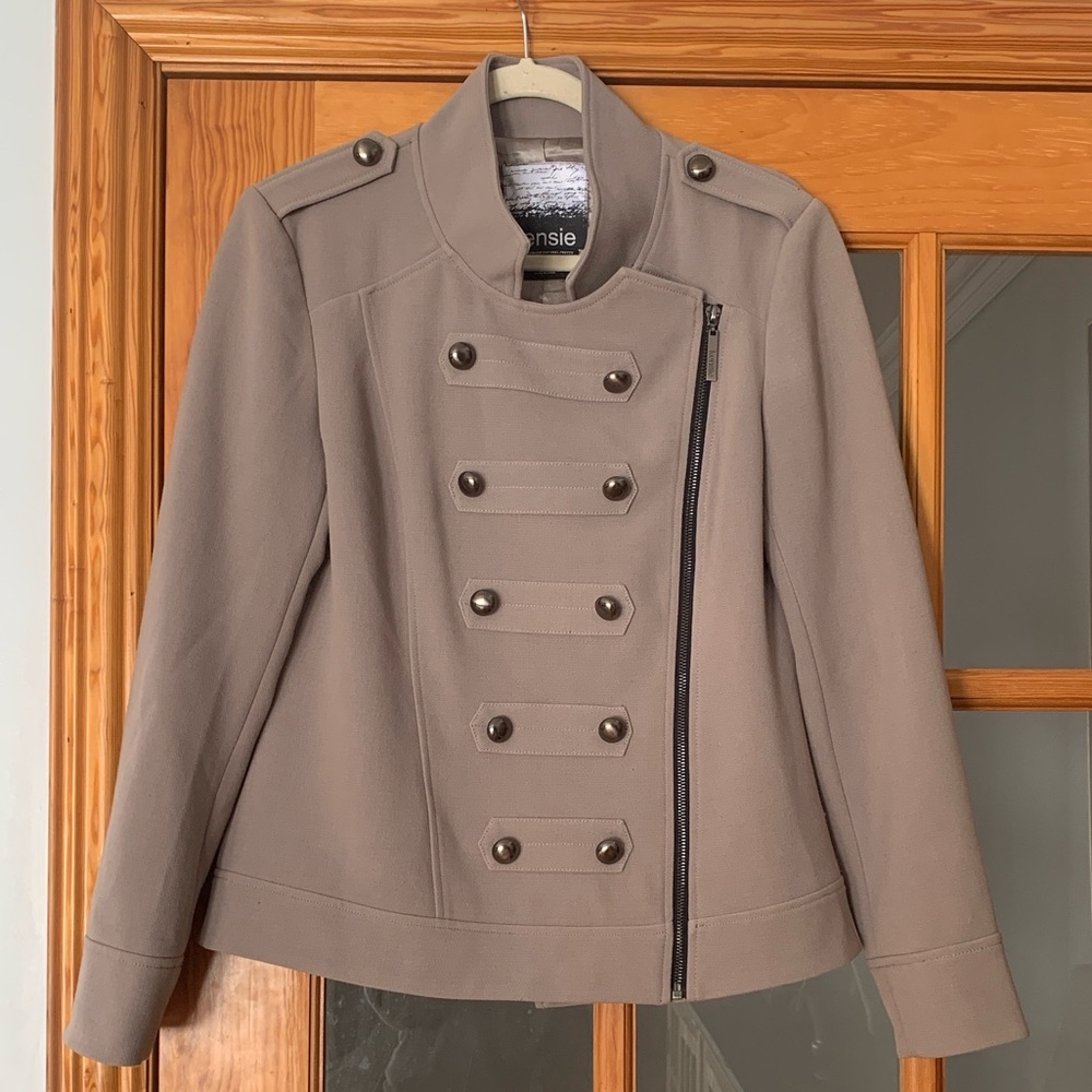 Kensie, Military Style Blazer/Jacket in Taupe, Sz M